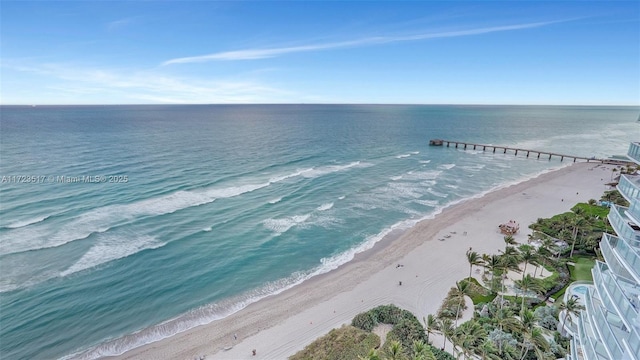 property view of water with a view of the beach