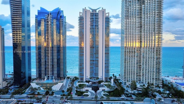 view of city featuring a water view