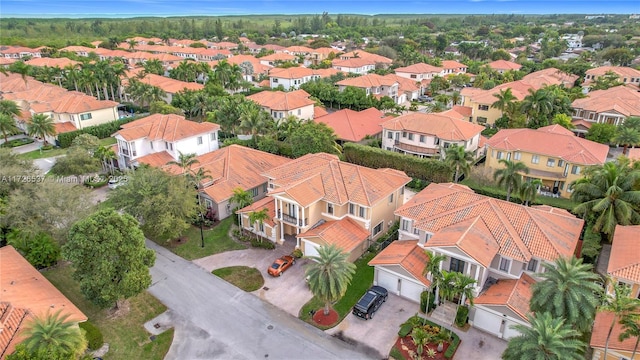 aerial view with a residential view