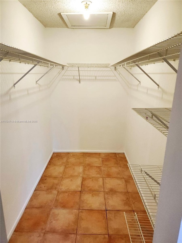 spacious closet featuring tile patterned flooring