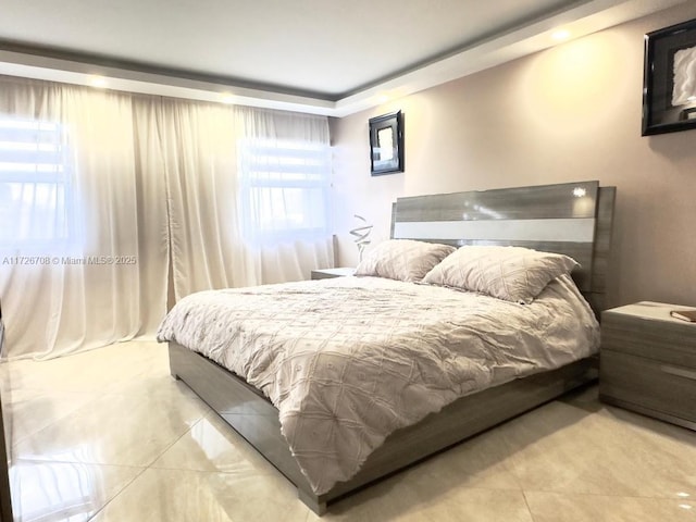 view of tiled bedroom