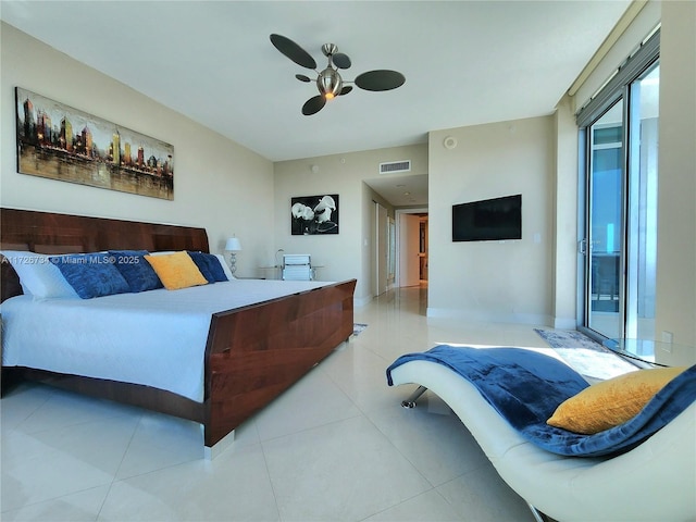 view of tiled bedroom