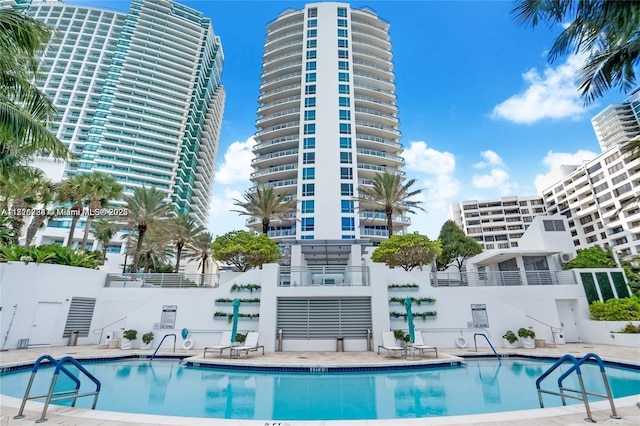 view of pool with a patio