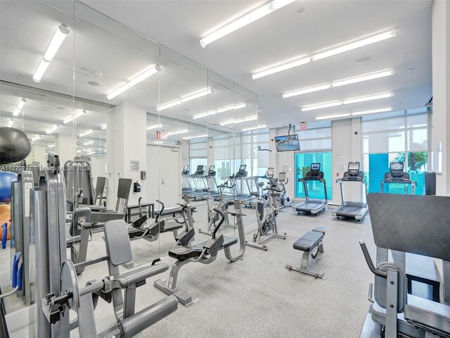 view of workout area