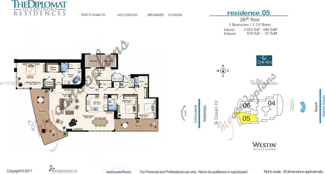 3535 S Ocean Dr Unit 2805, Hollywood, FL 33019 - room layout