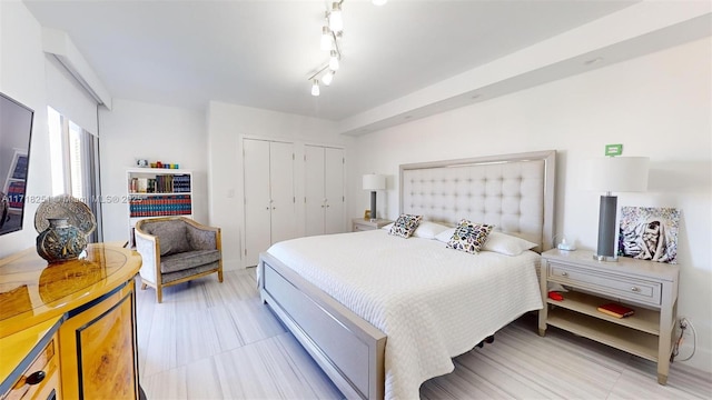 bedroom featuring a closet