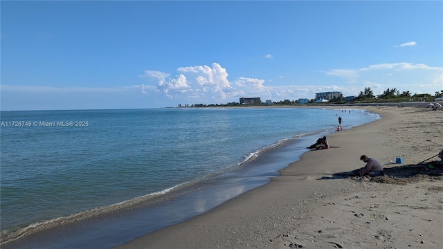 water view with a view of the beach