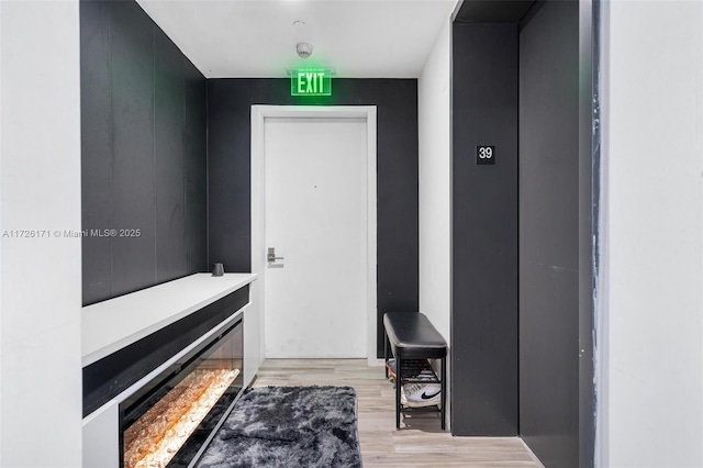 interior space featuring elevator