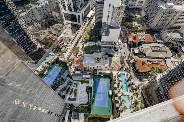 aerial view with a view of city