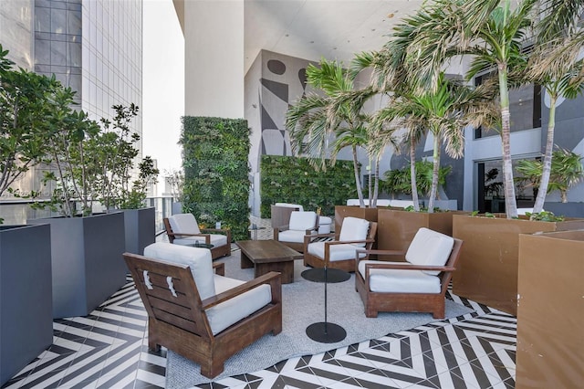 view of patio with outdoor lounge area