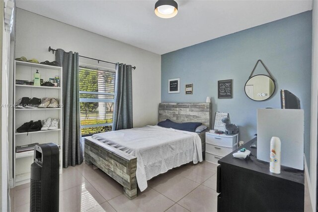 view of tiled bedroom