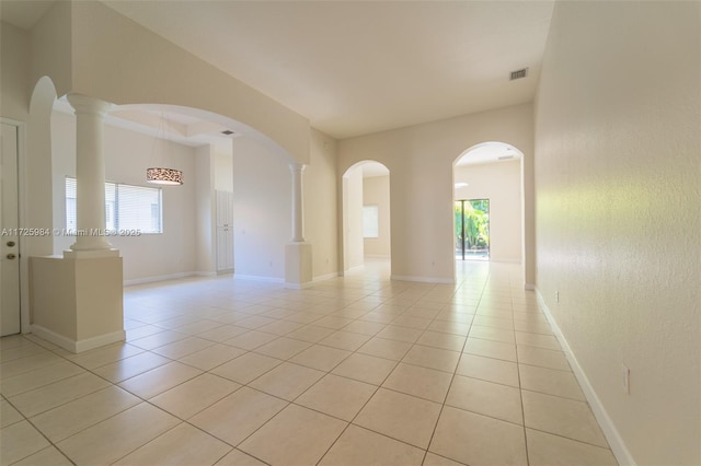 view of tiled empty room