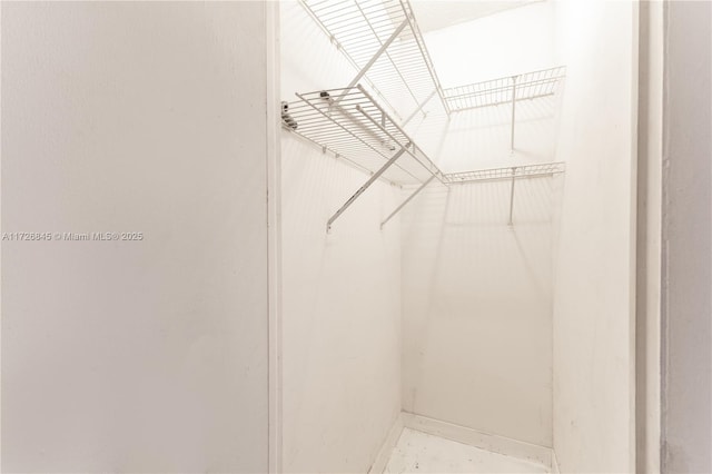 view of walk in closet