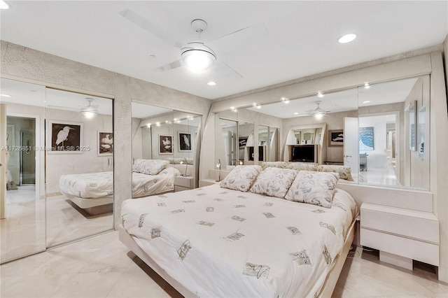 bedroom with ceiling fan