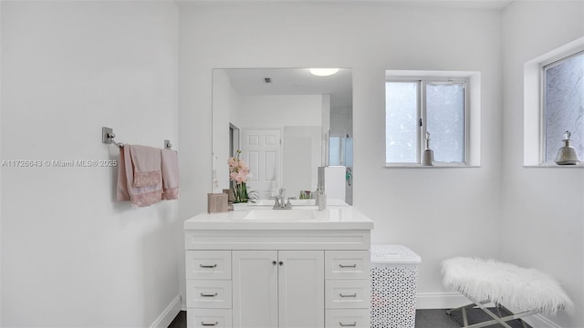 bathroom with vanity