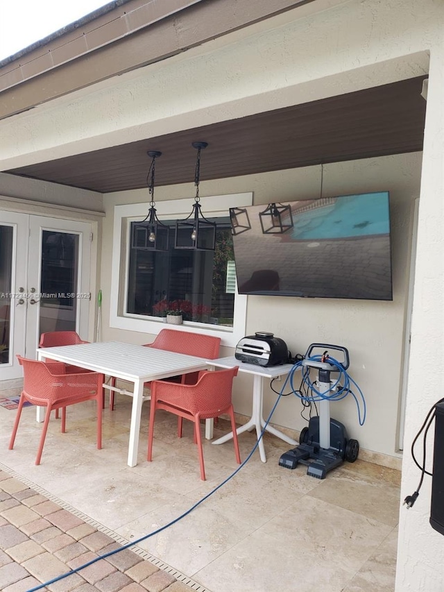 view of patio with french doors