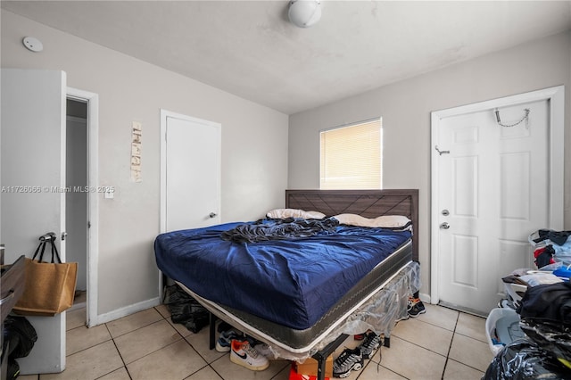 view of tiled bedroom