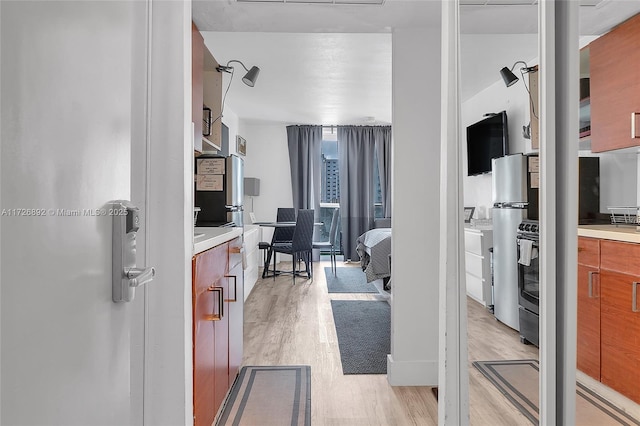 bathroom featuring wood-type flooring