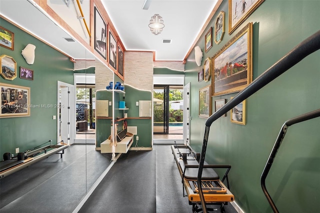 interior space featuring french doors and plenty of natural light