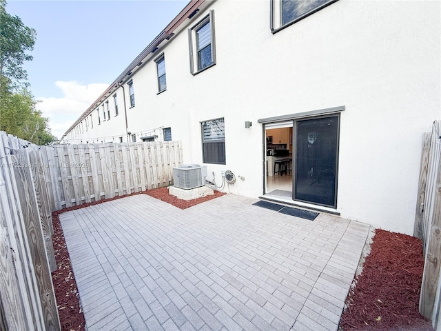 view of patio / terrace featuring central AC unit