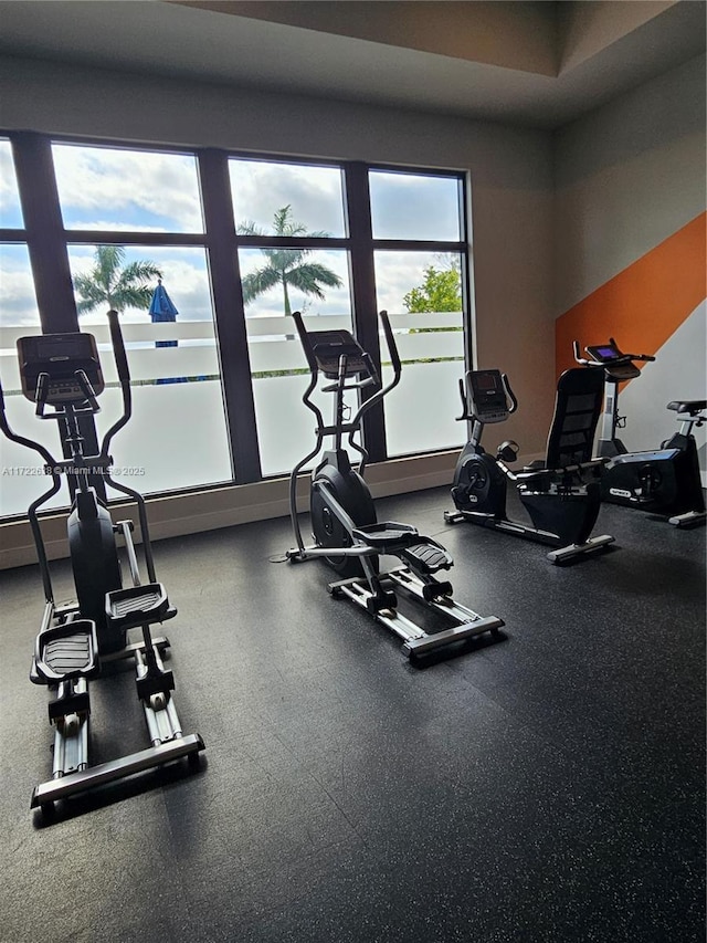 view of workout area