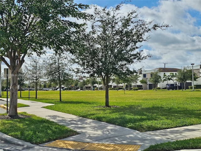 surrounding community featuring a lawn