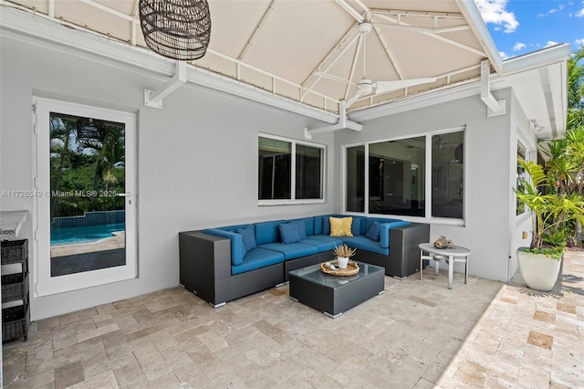 425 NE 29th St, Wilton Manors, FL 33334 - view of patio / terrace featuring an outdoor hangout area
