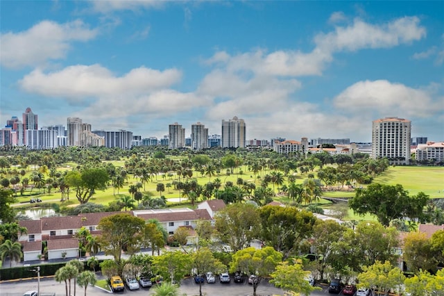 property's view of city with a water view