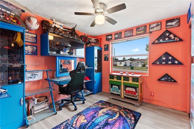 1916 SW 47th Ave, Fort Lauderdale, FL 33317 - office featuring wood finished floors and ceiling fan