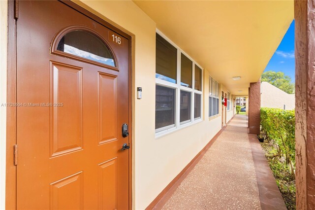 view of doorway to property