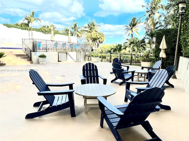 1621 Collins Ave Unit 310, Miami Beach, FL 33139 - view of patio with fence