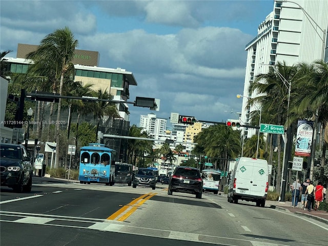 1621 Collins Ave Unit 310, Miami Beach, FL 33139 - view of street featuring traffic lights, curbs, sidewalks, and street lighting