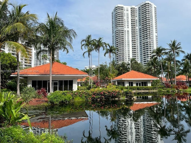 view of water feature