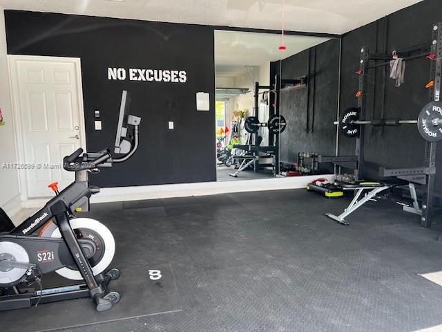 view of exercise room