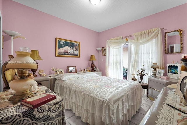 view of tiled bedroom