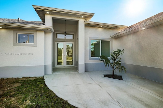 doorway to property with french doors and a patio