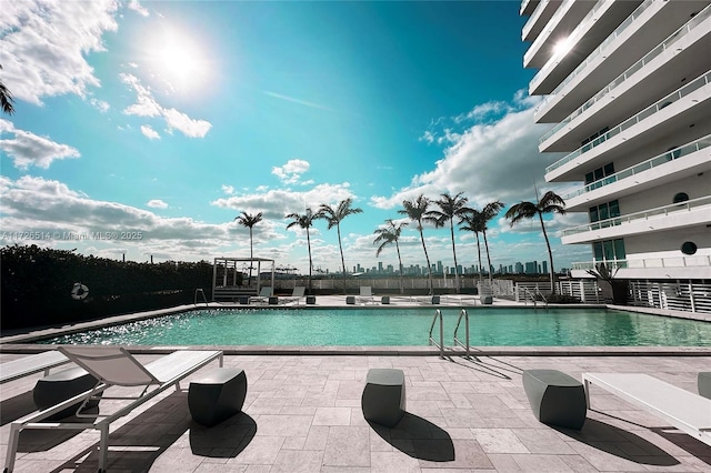 view of pool with a patio