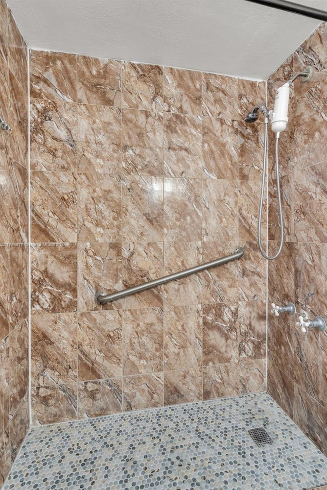 details with tiled shower