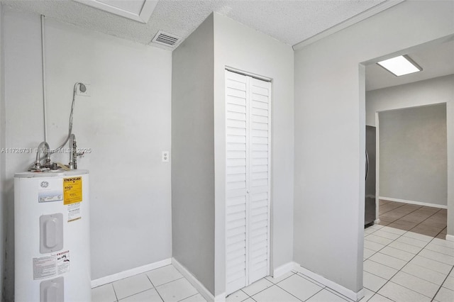 interior space featuring water heater