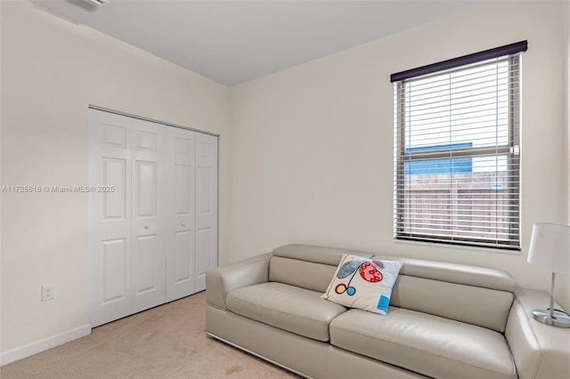 view of carpeted living room