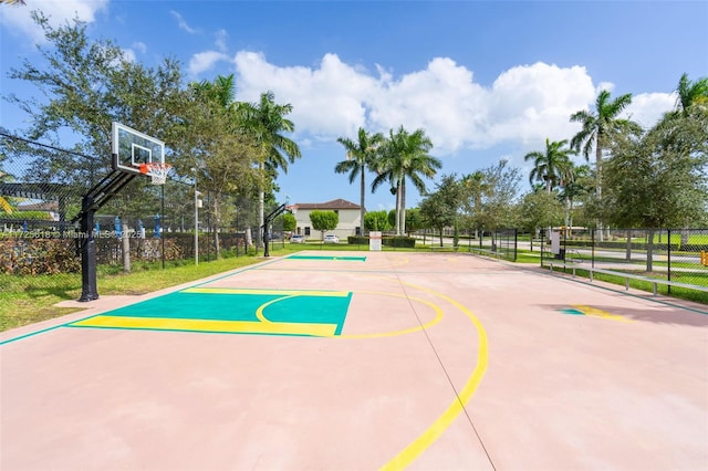 view of sport court