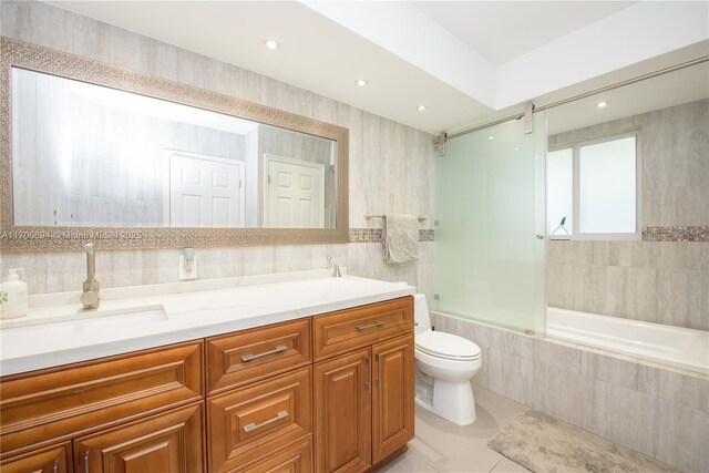 kitchen with sink and light tile patterned flooring