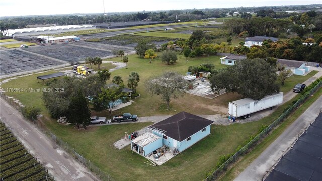 drone / aerial view with a rural view