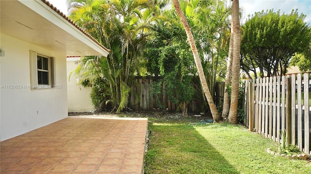 view of yard featuring a patio