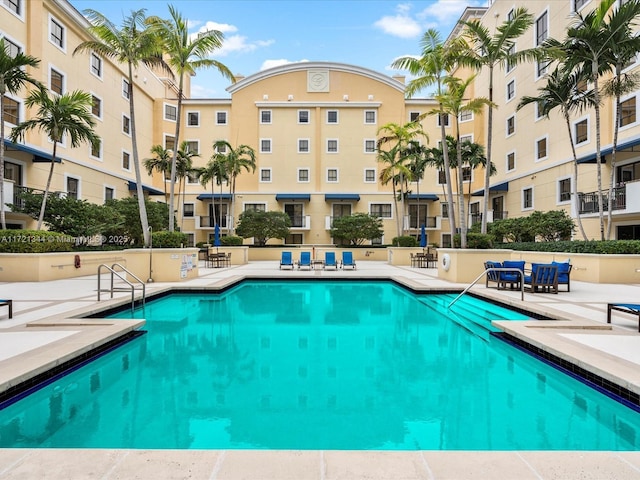 view of pool with a patio