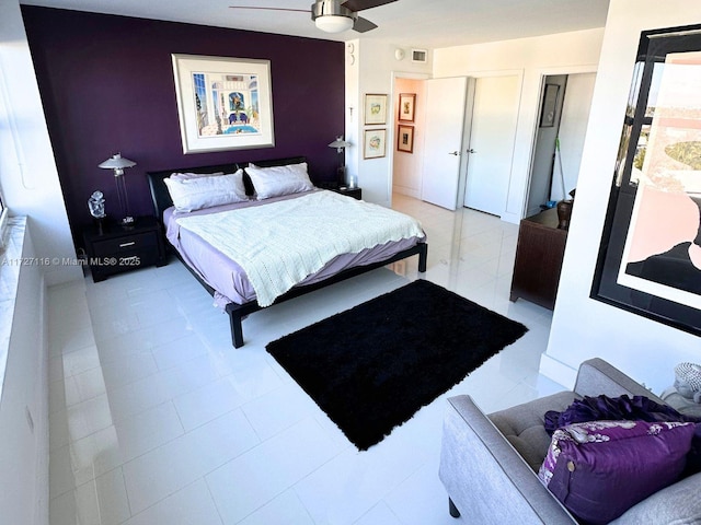 3300 NE 36th St Unit 605, Fort Lauderdale, FL 33308 - bedroom with ceiling fan