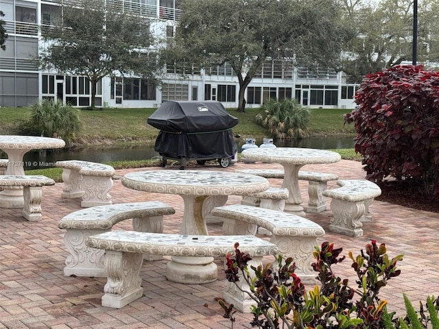 view of community featuring a patio area