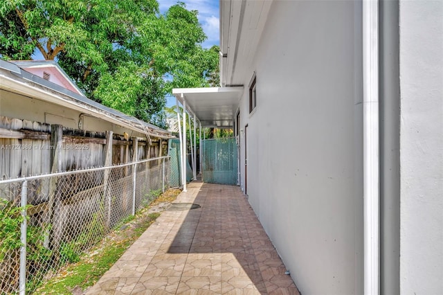 view of home's exterior featuring a patio