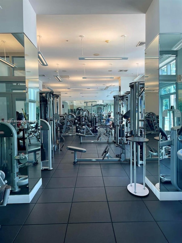 view of workout area