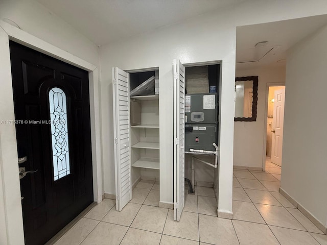 view of tiled foyer